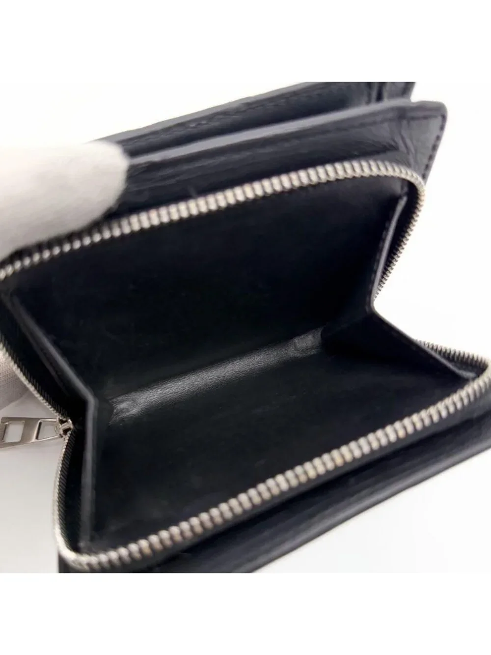 Loewe Repeat Anagram Bifold Black Compact Zip Mini Wallet
